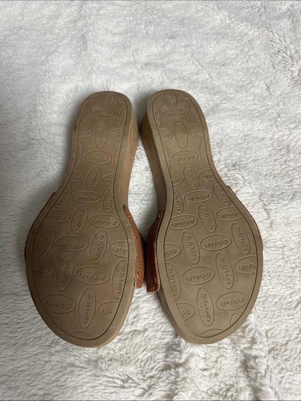 Dr. Scholl's Brown Slide Sandals with Gold Buckle Accent - Picture 3 of 3